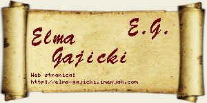 Elma Gajicki vizit kartica